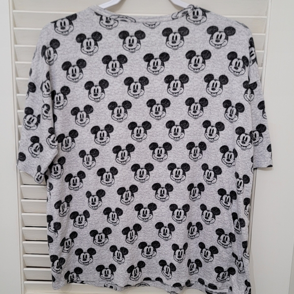Disney 100 Size M(8-10) Mickey Mouse All Over Print Soft Pajama Top - Picture 6 of 9